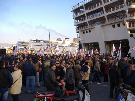 Streik im Hafen von Piräus