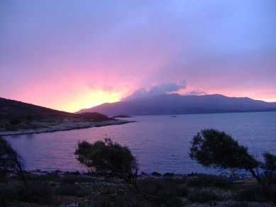 Sonnenuntergang hinter Korfu alias Kerkyra