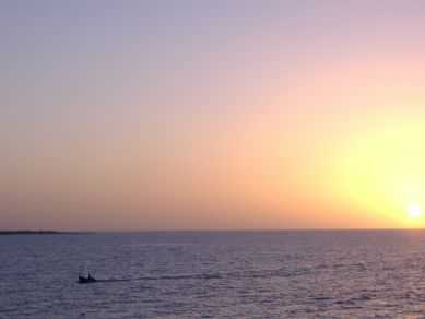 Tarfaya am Cap Juby, Marokko: Sonnenuntergang