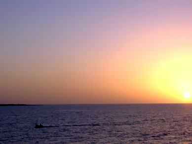 Tarfaya am Cap Juby, Marokko: Sonnenuntergang
