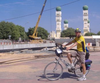 Christoph Gocke alias 'Chris on the Bike' in Dakar, Senegal