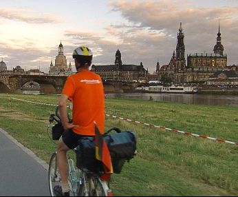 Elbe-Radweg: Skyline von Dresden