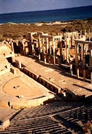 Theater in Leptis Magna, Libyen