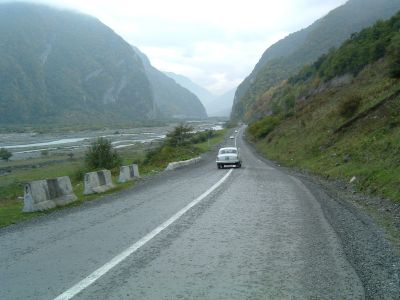 Georgische Heerstraße, Grenze Nord-Ossetien/Tschetschenien