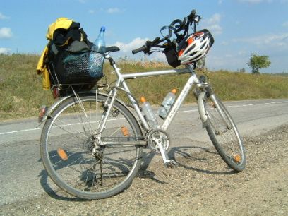 Staiger-Fahrrad mit Gepäck in Moldawien