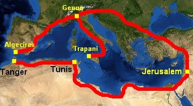 Kürzeste Mittelmeer-Umrundung