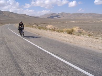 miri-on-the-bike in Golestan