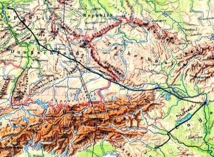 Routen-Karte Essen - Budapest - Zagreb