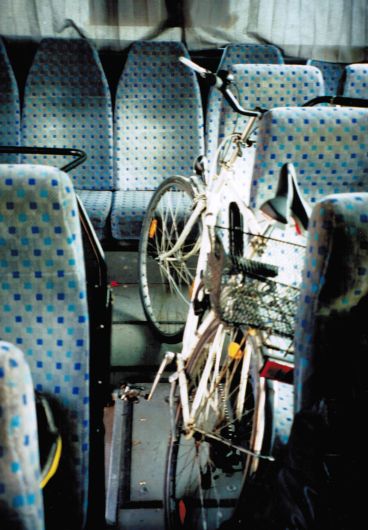 Fahrrad im Bus: Fahrt von der Allenby nach Jericho, Palästina