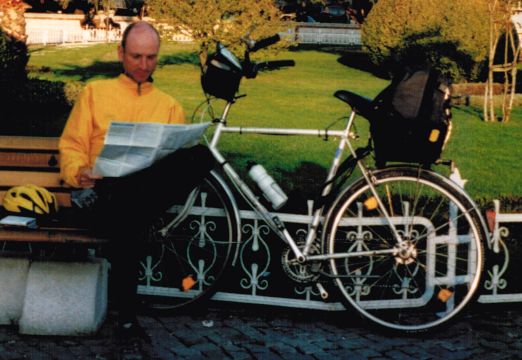 Chris on the Bike mit Augusta Herrenrad in Istanbul
