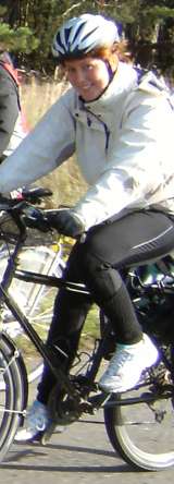 Sonja auf dem Weg von Wesendorf nach Zehdenick, Brandenburg