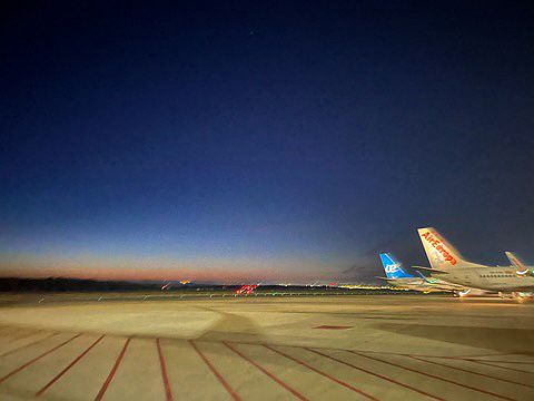 Flughafen Madrid am Morgen