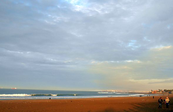 Sonnenuntergang am Strand von Mohammedia