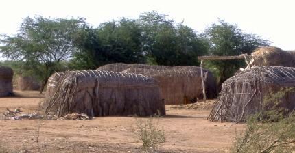 Stroh-Hütten im Senegal