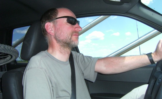 Chris mit Fahrrad im Ford Escape