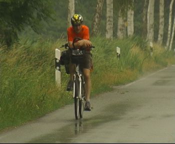 Elbe-Radweg: erster Regen kurz hinter Lauenburg