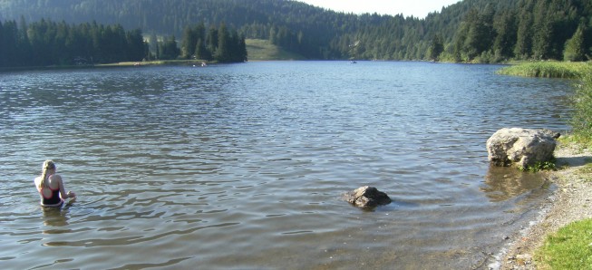 Spitzingsee vor dem Spitzingsattel (1129 m), Oberbayern