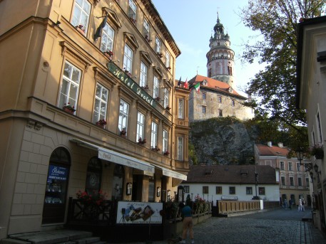 Unesco-Weltkulturerbe Český Krumlov am Morgen