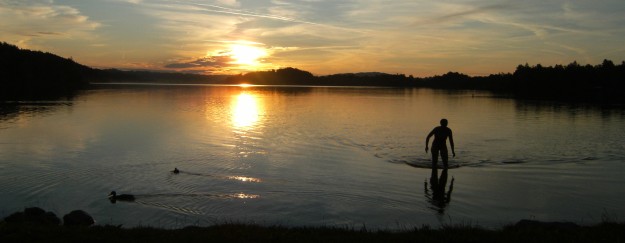 Sonnenuntergang: Miri im Staffelsee bei Murnau