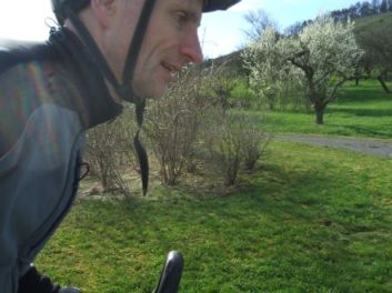 Chris on the Bike im Kochertal bei Braunsbach