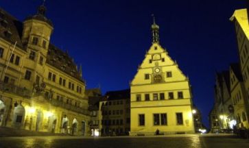 Marktplatz zur Blauen Stunde, Rothenburg ob der Tauber