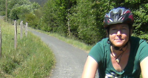 Miri on the Bike auf dem Lahntalradweg