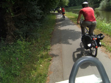 Rush hour auf dem Lahntal-Radweg bei Weilburg