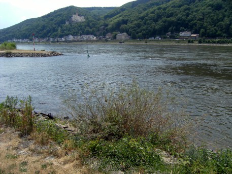 Lahn-Mündung in den Rhein bei Lahnstein