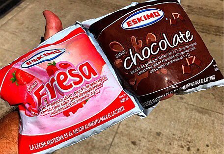 Eskimo: Leche Sober Fresa y chocolate, Nicaragua