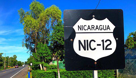 Schild Fernstraße NIC-12, Nicaragua