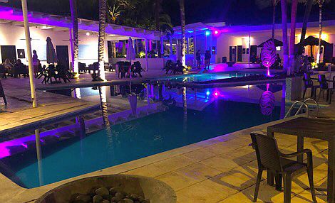 Izalco Hotel & Beach Resort by night, Costal del Sol, El Salvador