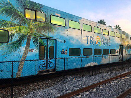 TriRail-Zug in Fort Lauderdale, Florida
