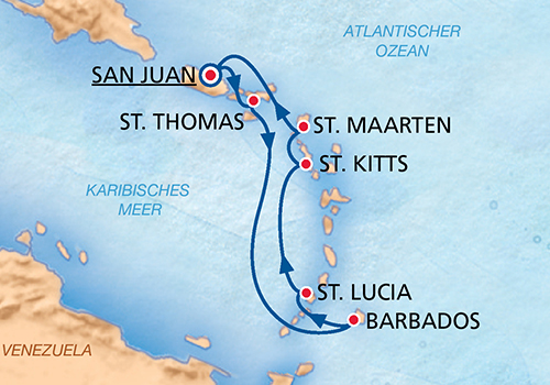 Route unserer Kreuzfahrt