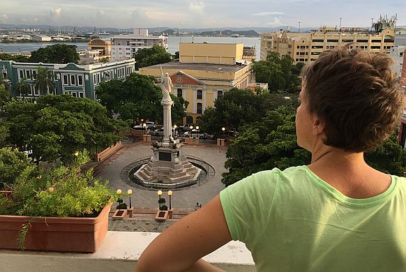Posada San Francisco: View on Viejo San Juan and Port