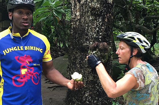 Jungle Biking Guide Tyson offers Cacao