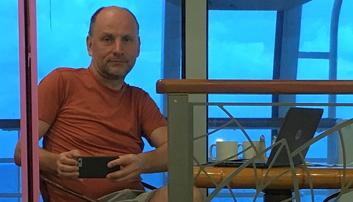 Selfie: Carnival Fascination early in the morning