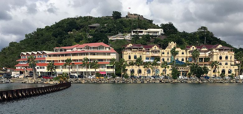 Approaching Marigot, St. Martin, West-Indies