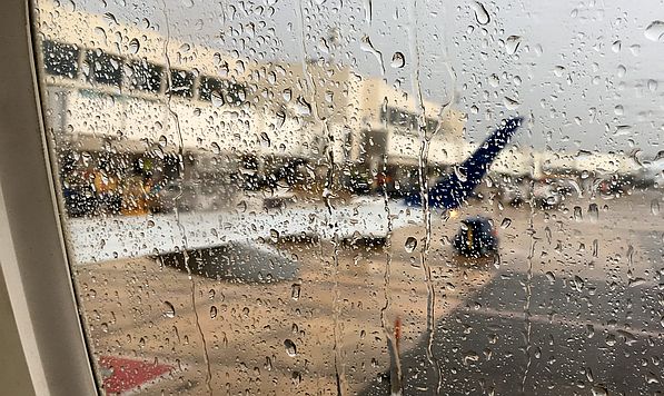 Rain, JetBlue and the Airport of San Juan