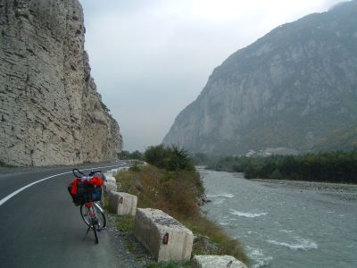 Georgische Heerstraße, Grenze Nord-Ossetien/Tschetschenien