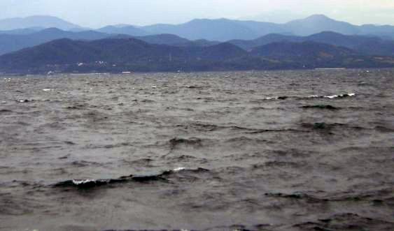 Fähre Seaflight 2: russische Schwarzmeerküste von See aus gesehen