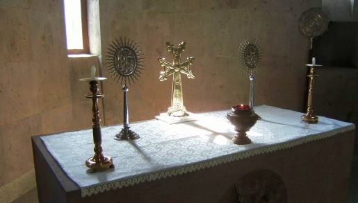 Altar in der neuen Taufkapelle in Etschmiadsin (Echmiadzin, Ejmiatsin, Echmiatsin), Armenien