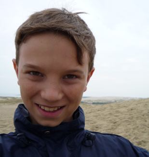 Martin in der litauischen Sahara bei Nidden/Nida auf der Kurischen Nehrung