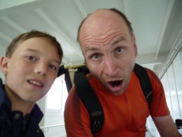Martin mit Chris auf der Fähre Lisco Optima von Klaipeda nach Kiel
