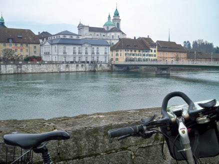 Blick von Süden auf Solothurn über die Aare