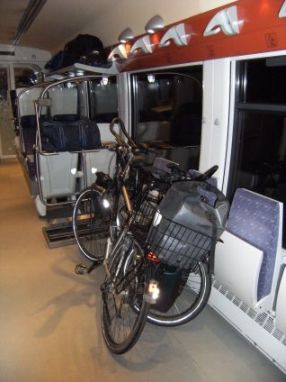 Bequemer Fahrrad-Transport im TER Genf - Lyon