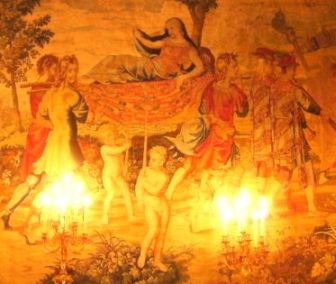 Wandteppich im Schloss von Fontainebleau