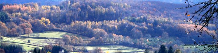 Herbst im Morvan, Burgund, Frankreich
