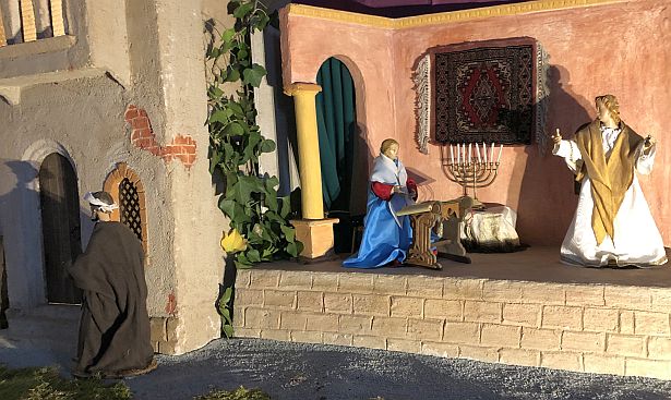 Verkündigungsszene als Krippendarstellung