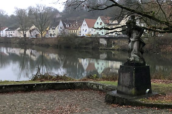Christophorusskulptur an der Buger Spitze, Regnitz