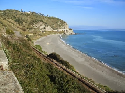 Meeresbucht bei Bovalino Marina, Kalabrien, Italien